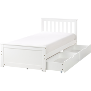 OLENDON - Bed met 2 lades - Wit - 90 x 200 cm - Dennenhout