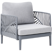 SATURNIA - Tuinstoel - Grijs - Kunststof