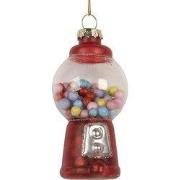 Clayre & Eef Kersthanger Ø 5x9 cm Rood Glas