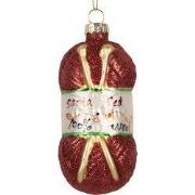 Clayre & Eef Kersthanger 8x8x8 cm Rood Glas