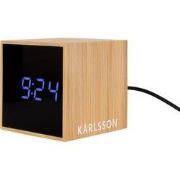 Alarm Clock Mini Cube Bamboo