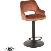 LABEL51 Barkruk Fer - Rust - Velours - Gaslift