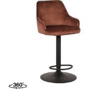 LABEL51 Barkruk Fender - Rust - Velours - Gaslift