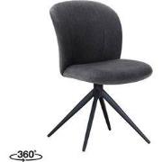 LABEL51 Eetkamerstoel Kimo - Antraciet - Cosmo - Black Frame