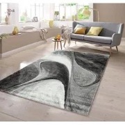 Kristal Modern grijs vloerkleed - 80 X 150 CM