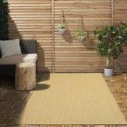Nilus Laagpolig Effen Geel vloerkleed - Indoor En Outdoor - 160 X 220 ...