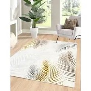 Minye Modern Crème Goud vloerkleed - Designer - 160 X 230 CM