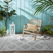 Algarve Indoor & Outdoor Crème / Grijs vloerkleed - Scandinavisch Desi...