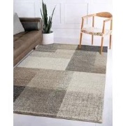 Belos Modern Beige vloerkleed - Geblokt - 80 X 140 CM