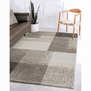 Belos Modern Beige vloerkleed - Geblokt - 140 X 200 CM