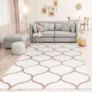 Azure Hoogpolig Crème vloerkleed - - 80 X 150 CM