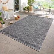 Tenedo Indoor & Outdoor Grijs vloerkleed - Geruit - 200 X 290 CM
