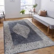 Amira Vintage Zwart vloerkleed - Wasbaar - 160 X 230 CM