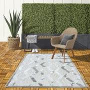 Lilah Indoor & Outdoor Grijs vloerkleed - Geruit - 200 X 290 CM