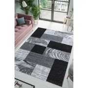 Jaden Modern Zwart / Grijs vloerkleed - Laagpolig - 120 X 170 CM