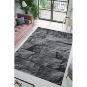 Jaden Modern Zwart vloerkleed - Laagpolig - 120 X 170 CM