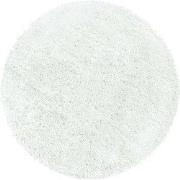 Luna Hoogpolig Effen Wit vloerkleed - Rond - 200 X 200 CM