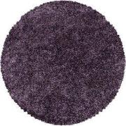 Azure Hoogpolig Effen Paars vloerkleed - Rond - 200 X 200 CM