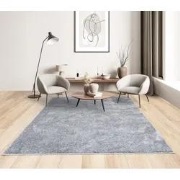 Rosia vloerkleed - Effen Uni & Wasbaar Hoogpolig - Grijs - 120 X 170 C...