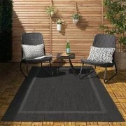 Capri Buitenkleed Indoor & Outdoor Zwart - 140 X 200 CM