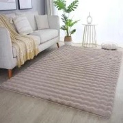 Felicia Hoogpolig Fluffy Beige vloerkleed - 3D Design - 80 X 250 CM