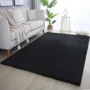 Teresa Hoogpolig Fluffy Zwart vloerkleed - - 140 X 200 CM