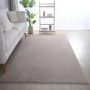 Alberta Laagpolig Fluffy Beige vloerkleed - - 80 X 150 CM