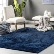 Wasbaar vloerkleed - Solid Donkerblauw / Navy - 200 X 290 CM