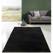 Comfy Vicenza vloerkleed - Zacht Hoogpolig - Zwart - 120 X 170 CM