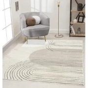 Eyoa vloerkleed - Modern - Bruin / Beige - 120 X 170 CM