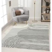 Eyoa vloerkleed - Modern - Grijs - 80 X 150 CM