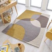 Rado Glow vloerkleed - 3D Design - 100% Wol Modern - Okergeel - 200 X ...