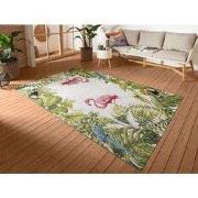 Binnen- En Buitenkleed - Tropical Flamingo & Leaves Meerkleurig - 120 ...