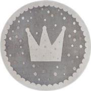 Kindervloerkleed - Adventures Kroon Grijs/Crème - Ø 140 CM