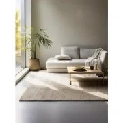 Jute Wol Katoen vloerkleed - Dhaka Taupe - 60 X 90 CM