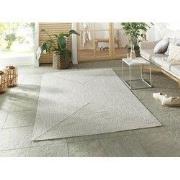 Binnen- En Buitenkleed - Trenzado Wit/Grijs - 160 X 230 CM