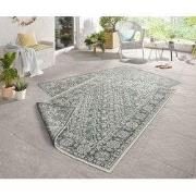 Binnen & Buiten vloerkleed - Curacao Groen/Crème Omkeerbaar - 80 X 350...