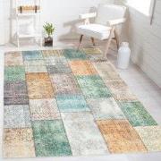Patchwork vloerkleed - Burano Vintage Multi/Groen/Oranje - 240 X 340 C...