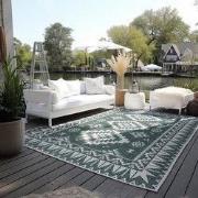 Elle Decoration - Binnen & Buitenkleed - Omkeerbaar - Gemini - Groen -...