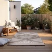 Elle Decoration - Binnen & Buitenkleed - Omkeerbaar - Rhombus - Beige ...