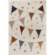Kindervloerkleed Adventures - Kids Party - Creme / Multi - 120x170 cm