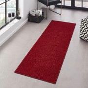 Loper Laagpolig Velours Vloerkleed - Designer Pure - Rood - 80x400 cm