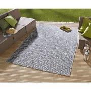 Laagpolig vloerkleed - Binnen en buitenkleed - Karo - Blauw - 80x200 c...