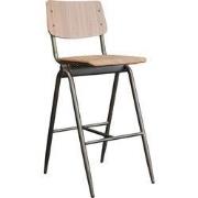 LABEL51 Barkruk Solid - Walnoot - Hout - Hoog