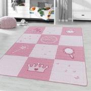 Kindervloerkleed - Prinses - Roze - 120x170 cm