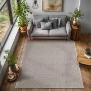 Laagpolig vloerkleed - Gevlochten - Handgeweven Look - Bruin - 80x150 ...