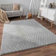 Laagpolig vloerkleed - Arinzo - 3D- Geruit - - 160x220 cm
