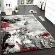 Laagpolig Vloerkleed - Cantera - Grijs / Rood - 160x230 cm
