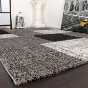 Laagpolig Modern Vloerkleed Modilia - Geblokt - Grijs - 80x150 cm