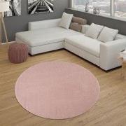 Laagpolig Effen Uni Vloerkleed Porera - Roze - 120x170 cm